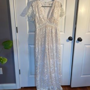 Baltic Born White Boho Dress, SIZE M